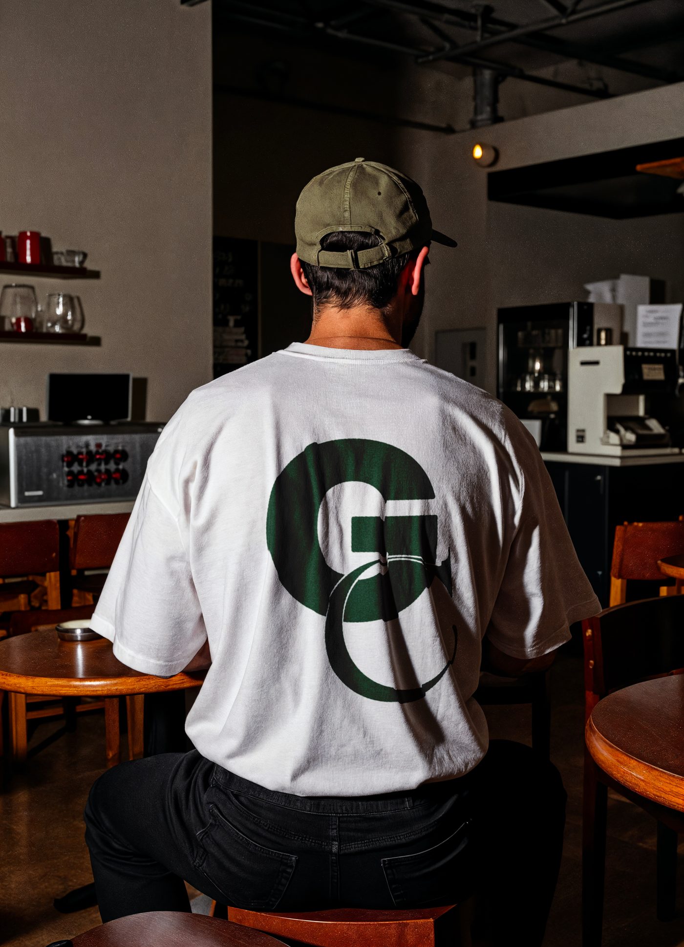 T-shirt de service — monogramme GC en dos.